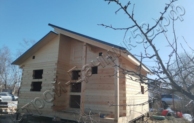 2 Брусовой дом ОД-62, 6.5Х6.5м, 42М², Ленинградская область, Кировский район, Синявинское гп, СНТ «Треугольник» (4)